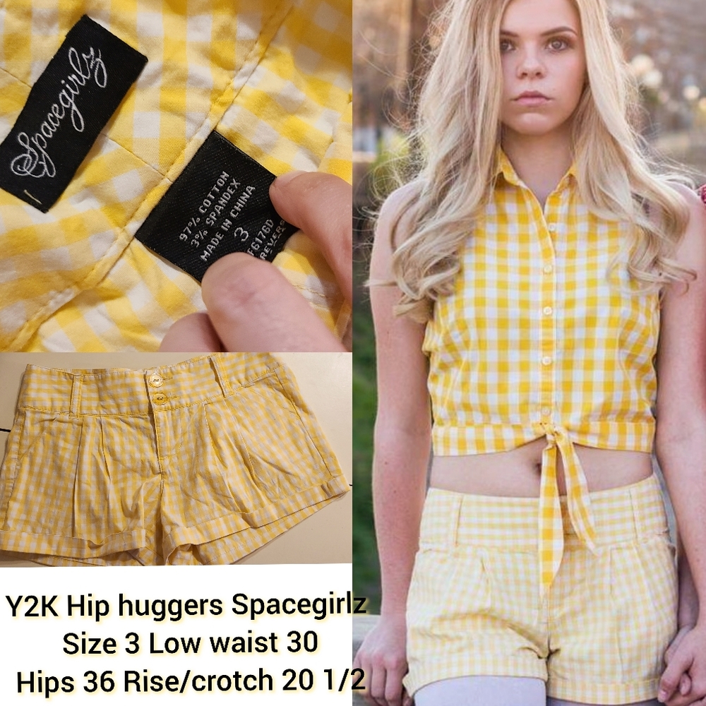 Y2K hip hugger shorts